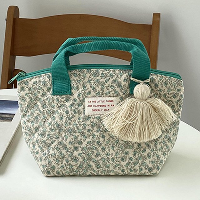 Bolsa del almuerzo Estuche de almuerzo con aislamiento de moda Bento Pouch con colgante de cremallera para acampar al aire libre