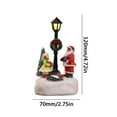 thumbnail image 3 of Christmas Table Centerpiece, 4.72 Inch Santa Centerpieces with Light up Streetlight, Santa Glowing Lamppost LED Battery Operated Lighted Christmas Village Display for Home Table Ornament, 3 of 3