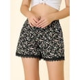 thumbnail image 2 of INSPIRE CHIC Shorts à Taille Élastique avec Dentelle Imprimée Florale pour Femmes, 2 of 7