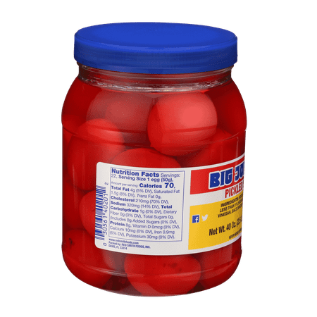 Big John's Ready to Eat Pickled Eggs 40oz Jar, Contains Eggs