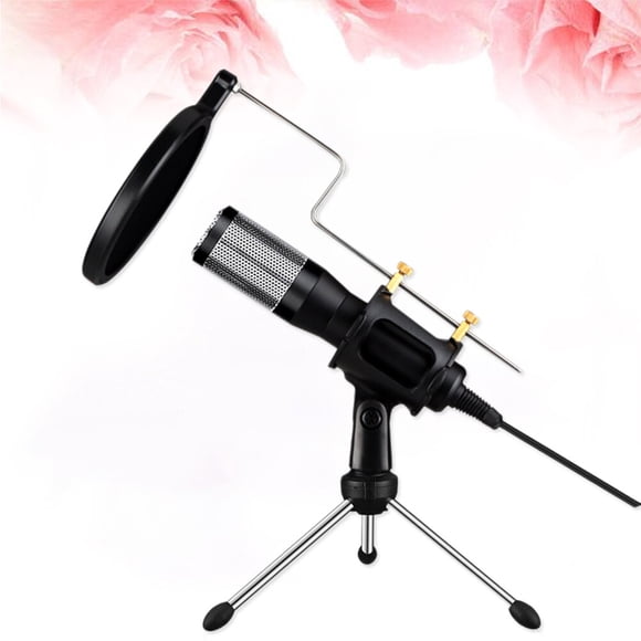 BRIGHTFUFU USB Microphones for General Users ABS Black 1Pcs