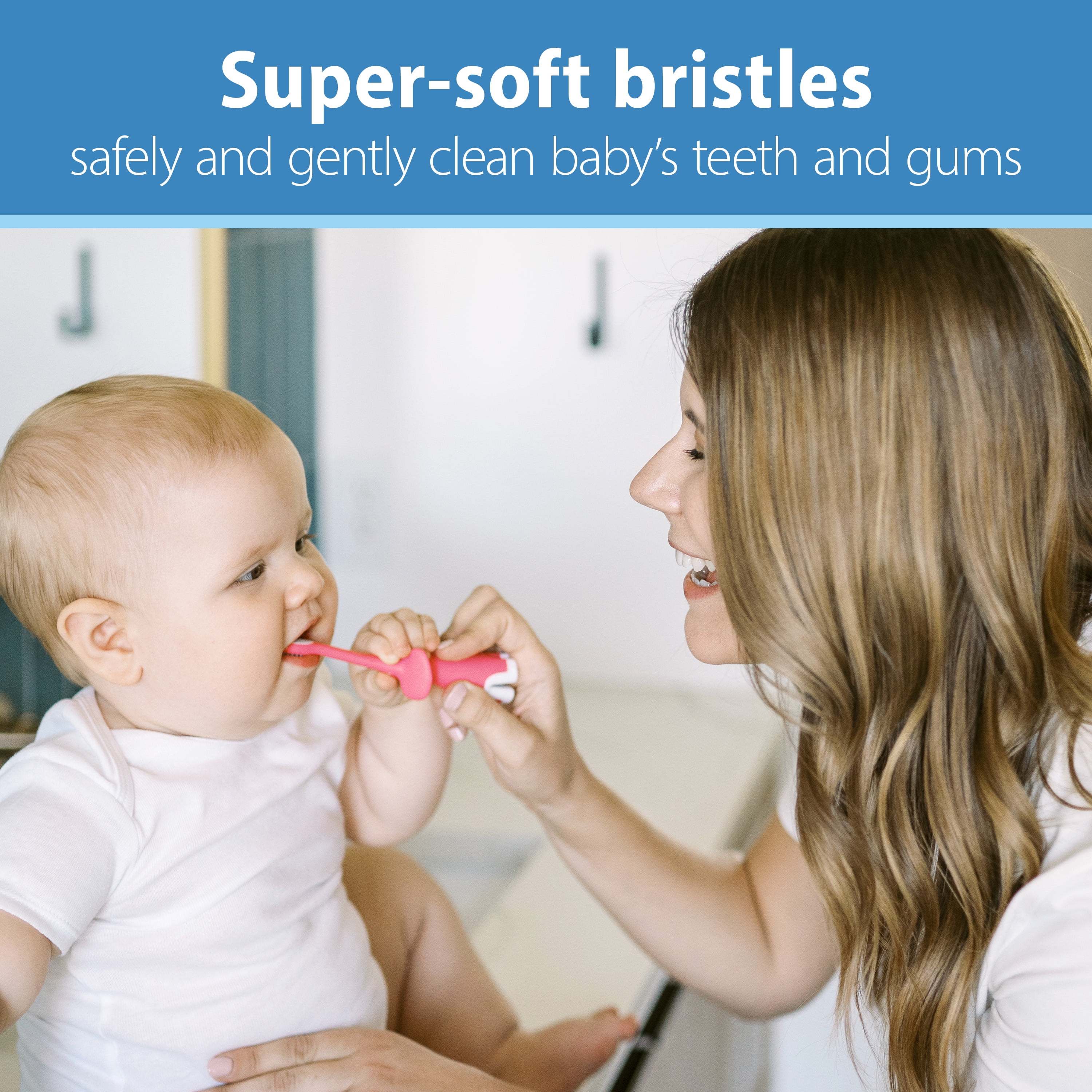 Dr. Brown's Infant-to-Toddler Toothbrush, Pink Elephant, 0-3 years
