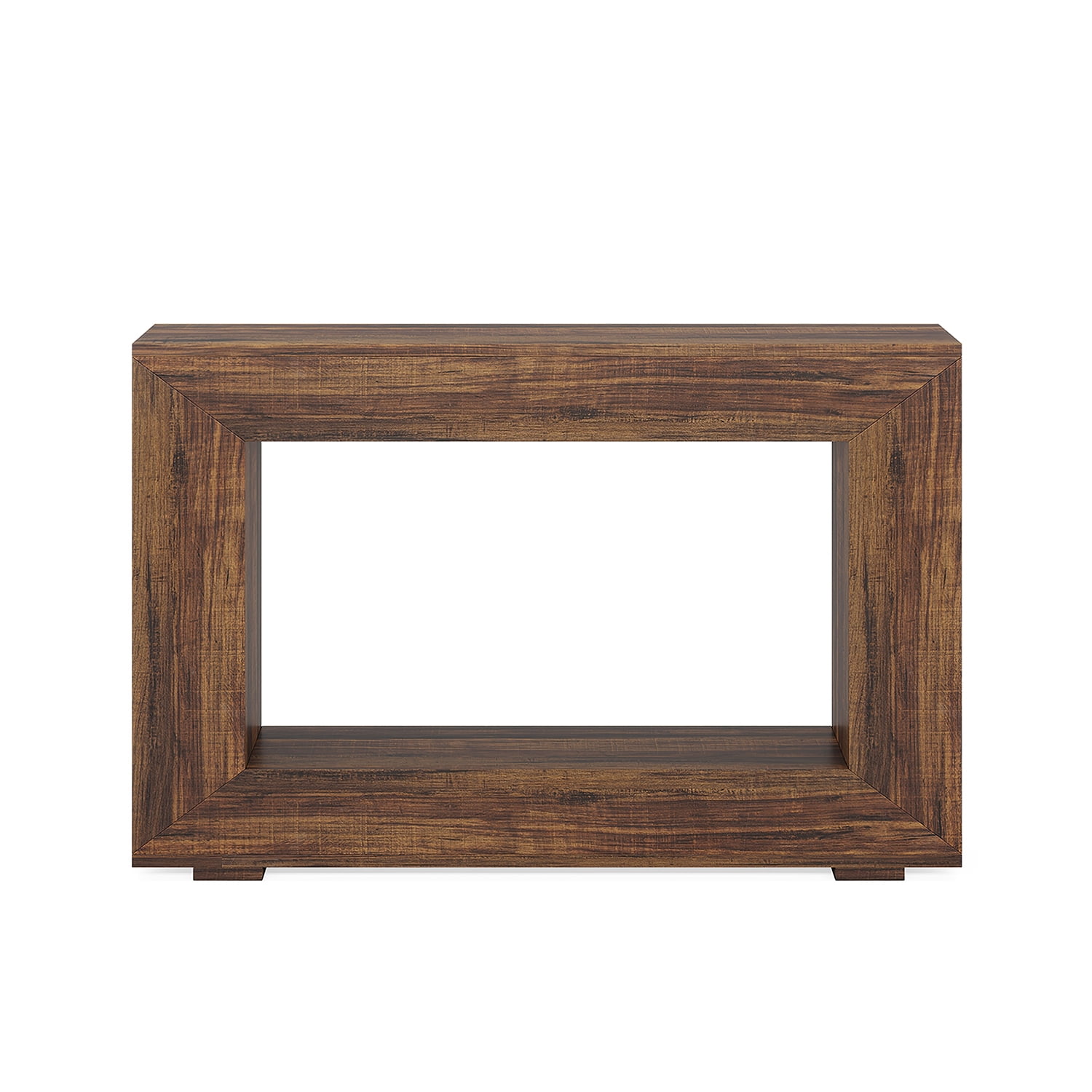 Demi Bonn 47" Farmhouse Console Table, Modern Living Room Sofa Table with Storage, Contemporary Entryway Hall Table, Foyer Display Table, Rustic Brown