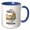 Blue/White, variant on 3drose, a Messy Kitchen Is a Sign of Happiness Funny Inspirational Gift, 11oz Magic Transforming Mug