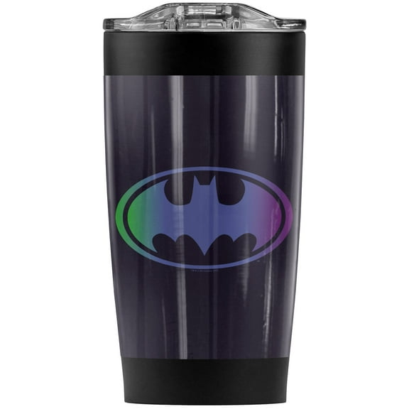 Batman Gradient Bat Logo Stainless Steel Tumbler 20 oz Coffee Travel Mug/Cup, Vacuum Insulated & Double Wall with Leakproof Sliding Lid | Great for Hot Drinks and Cold Beverages