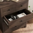 thumbnail image 2 of Homhougo Drawer Chest Dresser Storage Organizers Drawers Small Heavy Duty Solid Structure 5 Drawers Dresser with Round Shape Handle for Bedroom and Living Room in Dark Brown, 2 of 8