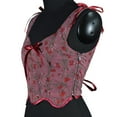 thumbnail image 3 of DJskiyers Women Vintage Floral Corsets Renaissance Boned Bustier Corset Top Lace up Overbust Bodysuit Embroidery Tight Vest Drawstring Tank Top, 3 of 9
