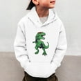 thumbnail image 2 of Byoo Dinosaur Graphic Hoodie for Toddler Boy Pocket Long Sleeve Hooded Pullover Sweatshirts Warm Sport Shirt, 2 of 5