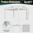 thumbnail image 2 of TOTAL Outdoor 10x10FT Louvered Pergola with Adjustable Steel Roof, Durable Aluminum Frame, Permanent Sun Shade with Drainage System for Backyard, Garden and Lawn, White, 2 of 8