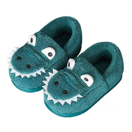 

Marsmo Slippers Toddler Girl Plush Slippers Boy Slippers Winter Non-slip Dinosaurs Warm Home Shoes