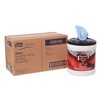 Advanced Shopmax Wiper 450, 8.5 X 10, Blue, 200/Bucket, 2 Buckets/Carton