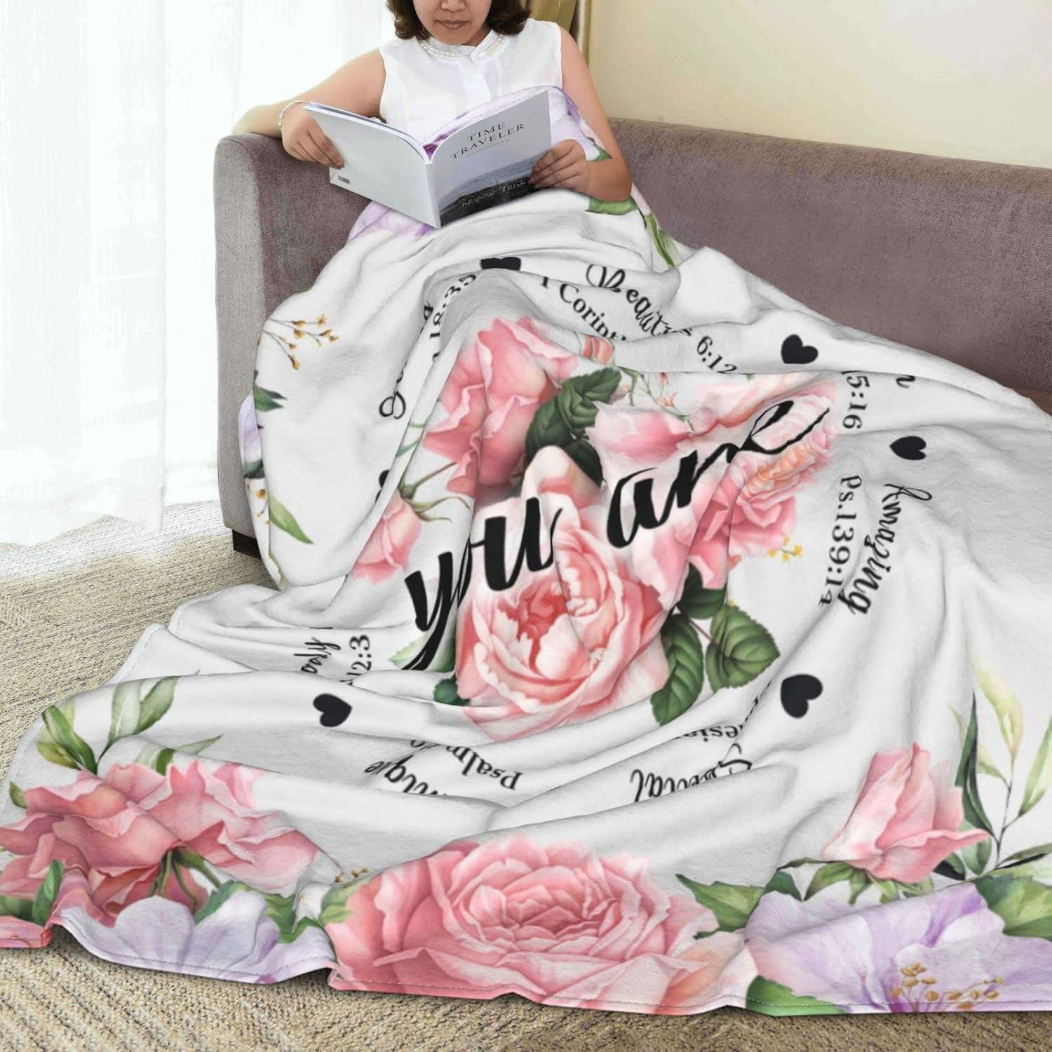 Christian Birthday Gifts for Women Friends Blanket,Unique Inspirational Religious Catholic Spiritual & Baptism Comformation Gifts for Girl Godmother Mom Sister