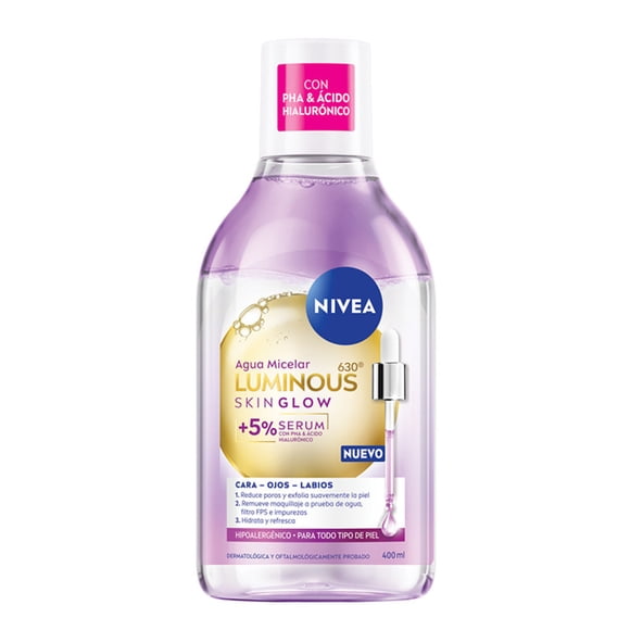 Agua Micelar Nivea Luminous 630 Skin Glow 400ml