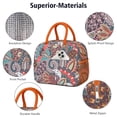 thumbnail image 4 of Floral Retro Pattern Lunch Bag – Bohemian Chic Design, Reusable Insulated Cooler Tote, 4 of 7