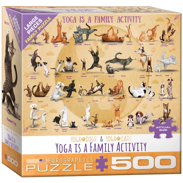 Puzzle EuroGraphics Yoga is Family Activity, 500 unidades