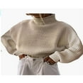 thumbnail image 1 of MesaSe Femmes Pulls Col Rond Épaule Longue Manches Solides Couleur en Vrac Pull Tricot Pulls Gris M, 1 of 8