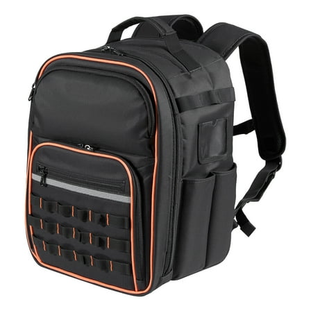 KFFKFF Tool Backpack with 49 Pockets, Durable Storage Organizer for Tools, Work Bag with Laptop Slot and Reinforced Base, Ideal for Electricians and Repair Technicians