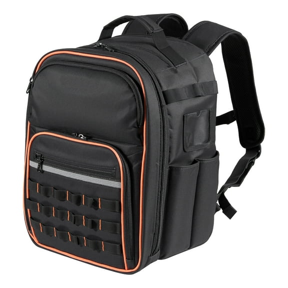KFFKFF Tool Backpack with 49 Pockets, Durable Storage Organizer for Tools, Work Bag with Laptop Slot and Reinforced Base, Ideal for Electricians and Repair Technicians