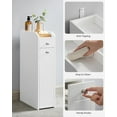 thumbnail image 6 of PetFurnishn Small Bathroom Storage Cabinet, Slim Organizer with Slide Out Drawers, Toilet Paper Holder, for Small Spaces, White, 6 of 7