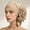 Beige, variant on LIZUOJUN Under $3 Women Elegant Head Wrap Pre Tied Ruffled Turban Decorative Floral Elastic Hijab Cap Hair Cover For Daily Prayer Multiple Colors, Coffee,One Size