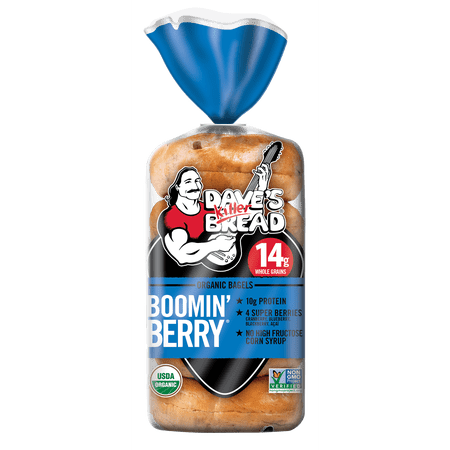 Dave s Killer Bread Boomin Berry Organic Bagels 16.75 oz 5 Ct Shelf-Stable pack of 1