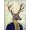 Unframed, variant on Art.com Captain Deer Stretched Canvas Print Wall Art by Fab Funky, 24" x 32"