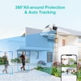 thumbnail image 5 of Sansco 4K/8MP Solar Security Camera, 360° View Wireless Outdoor Camera, Waterproof PIR Detection, Rechargeable Battery Powered Home Dual Lens Surveillance Camera with Color Night Vision 2-Way Audio, 5 of 9