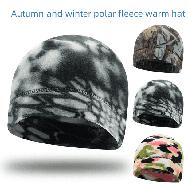 Gorro polar cálido y resistente al viento para hombre, de camuflaje, grueso y cálido, para ciclismo al aire libre, para otoño e invierno