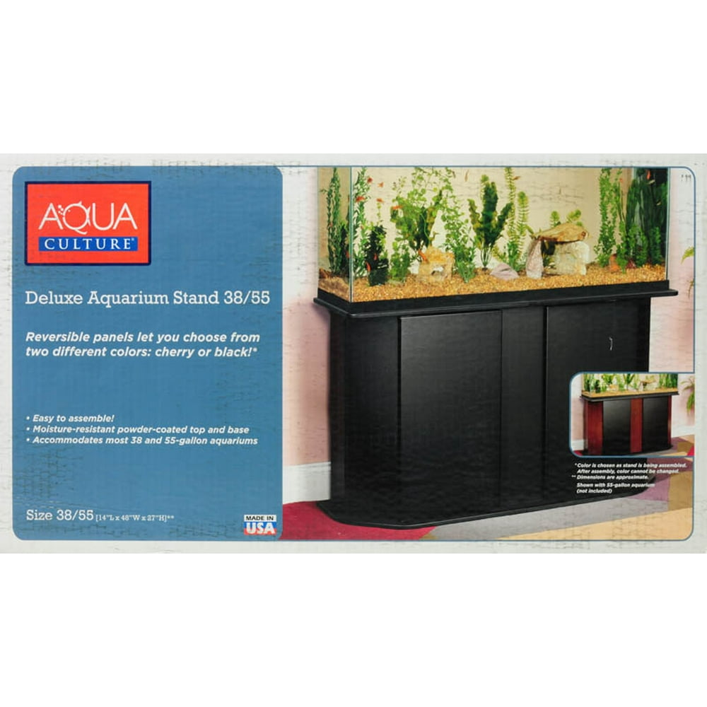 Deluxe 55 Gallon Aquarium Stand Storage Cabinet Fish Tank ...
