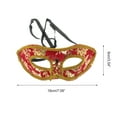 thumbnail image 2 of Unique Bargains 1 Pc Jazz Cloth-Wrapped Flat Head Half Face Party Mask for Masquerade Party Red, 2 of 5