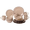 thumbnail image 5 of Lorren Home  Trends 16 Piece Stoneware Scalloped Edge Cocoa Dinnerware, 5 of 6