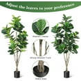 thumbnail image 3 of 6ft Artificial Fiddle Leaf Fig Tree with Realistic Green Leaves and Durable Pot – Faux Lyrata Fig Plant for Indoor & Outdoor Decor, 3 of 6