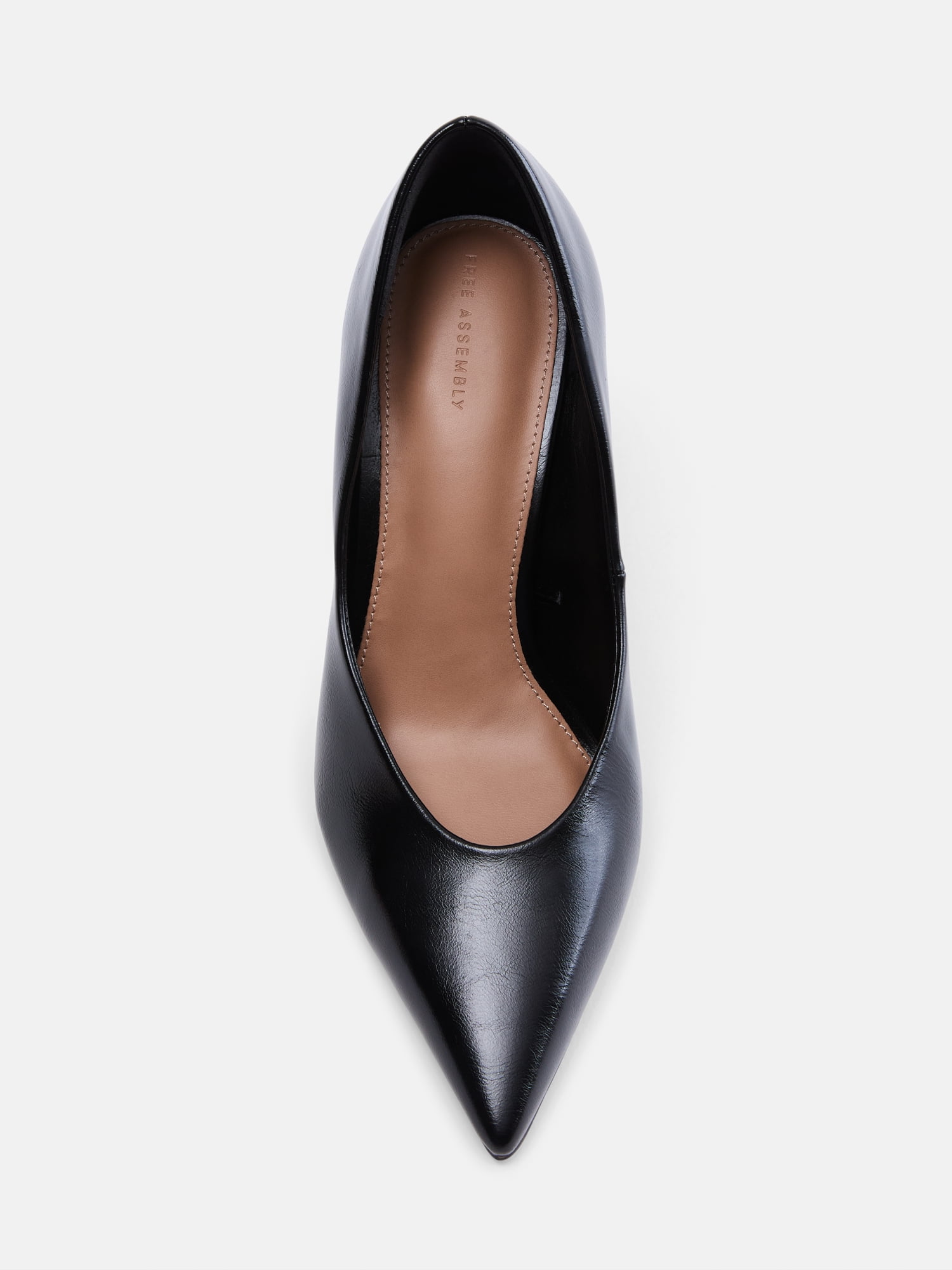 Free Assembly Women's Faux Leather Pointed Toe Pumps