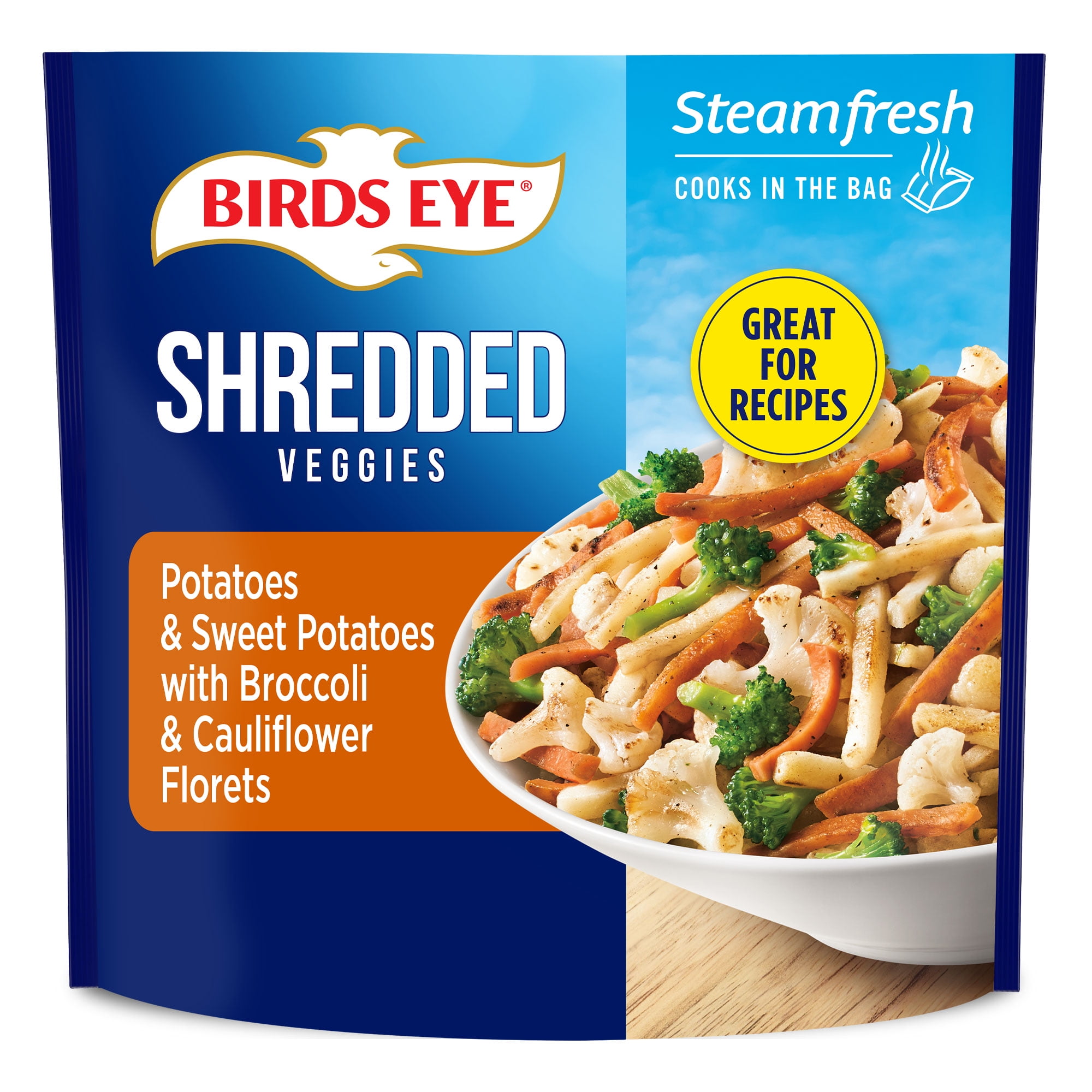 Birdseye Shredded Potatoes & Sweet Potatoes with Broccoli & Cauliflower Florets, 10 Oz