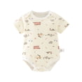 thumbnail image 3 of Loopsun Newborn Romper Print Short Sleeve Bodysuit Jumpsuit for 0-24M, 3 of 5