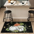 thumbnail image 5 of Fall Kitchen Rugs Set of 2,White Pumpkin Leaf Harvest Thanksgiving Floor Mats and Rugs Non Skid Washable for Kitchen Home Decor,Fall Farmhouse Decorations and Accessories (17"x47"+17"x30"), 5 of 6