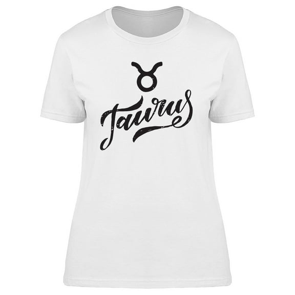Taurus Lettering Zodiac Symbol Tee Women's -Image by Shutterstock