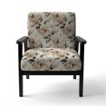 thumbnail image 4 of Designart "Chic Minimalism In Victorian Style" White Floral Upholstered Accent Chair - Cottage Arm Chair For Living Room, 4 of 7