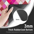 thumbnail image 3 of XMXT Non-Slip Gaming Mouse Pad, Fuchsia Mosaic Print Mousepad Computer Keyboard Mats Desk Pads Office Decor Accessories, 15.8"x29.5", 3 of 8