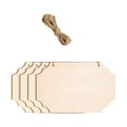thumbnail image 2 of AMLESO 12Pcs Unfinished Blank Signs, DIY Wooden Beige Plain Plaque with Rope, Rectangle, 2 of 3
