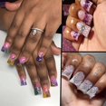 thumbnail image 4 of Puntas de uñas BRILLAR francesas transparentes 500 piezas acrílico curvado en C, 4 of 5