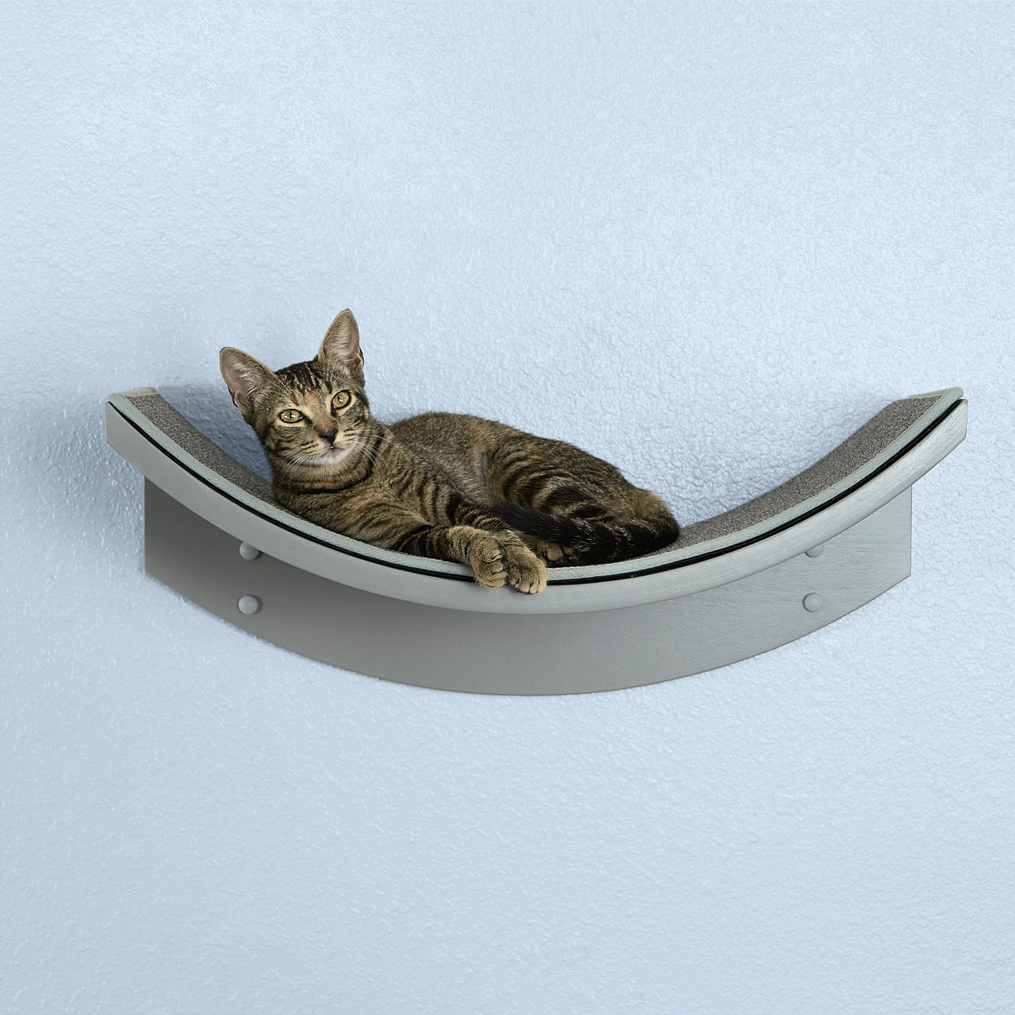 The Refined Feline, Lotus Leaf Cat Shelf, Smoke