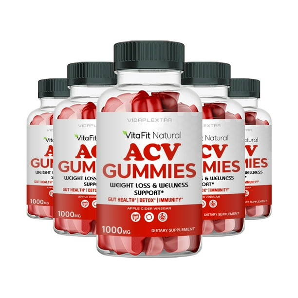 (5 Pack) VitaFit Natural ACV VitaFit Natural ACV Gummies for Weight