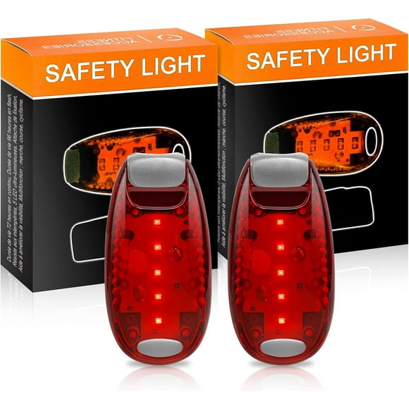 2 Pack Flashing LED Safety Lights for Schoolbag, Backpack, Daypack, Safety Light for Kids, Backpack, Jogger, Stroller