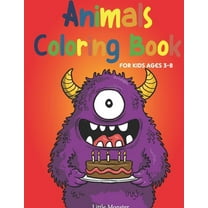 Animals colouring books: For kids   toddlers - activity books for preschooler - coloring book for Boys, Girls, Fun, . book for kids ages 2-4 4-8| Santa Claus edition| Christmas gift  Paperback  Perf