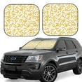 thumbnail image 2 of Uemuo Banana Printed 2 PCS Car Windshield Sun Shade, Auto Sun Heat and UV Rays Blocker, Foldable Automotive Front Window Sunshade Protector, 2 of 7