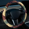 thumbnail image 2 of Alpaca Car Wheel Cover, 14.5 Inch Printing PVC Leather Auto Accessories Steering Wheel Covers, 2 of 6