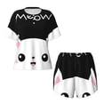 thumbnail image 4 of Lsque Cat Meow Women's Short-Sleeved Pajama Set - 2 Piece Soft and Lightweight Sleepwear Set-X-Large, 4 of 9