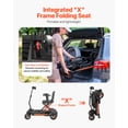 thumbnail image 3 of VEVOR 4-Wheel Electric Mobility Scooter Integrated Foldable Mobility Wheelchair, 3 of 9