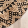 thumbnail image 4 of Well Woven | Kiera Natural Jute | Hand-Braided Tribal Medallion | Black & Natural Color Area Rug | 4' Round, 4 of 7